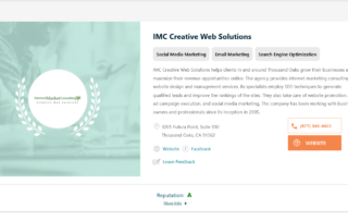 Expertise Critics Grade IMC Creative Web Solutions "A" as BEST Digital Marketing Agency.