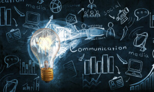 Bright ideas to communicate business goals. communication.